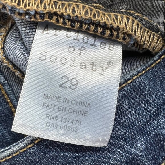 Articles Of Society Cropped Flare High Waist Dark Wash Denim Jeans Size 29 - Picture 4 of 7